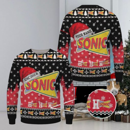 Sonic Drive In Ugly Christmas Sweater, Xmas Gift Ideas For Fans Uniform