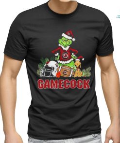 South Carolina Gamecock Santa Grinch And Santa Dog Christmas Shirt