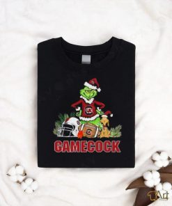 South Carolina Gamecock Santa Grinch And Santa Dog Christmas Shirt