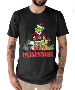 South Carolina Gamecock Santa Grinch And Santa Dog Christmas Shirt