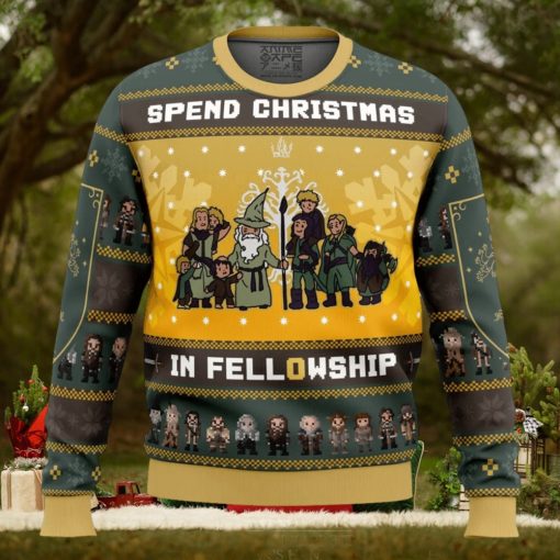 Spend Christmas in Fellowship The Lord of the Rings Ugly Christmas Sweater