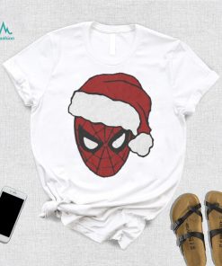 Spiderman Marvel Comics Mad Engine Santa Hat Graphic T Shirt