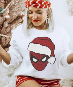 Spiderman Marvel Comics Mad Engine Santa Hat Graphic T Shirt