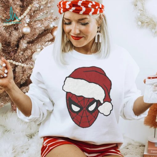 Spiderman Marvel Comics Mad Engine Santa Hat Graphic T Shirt