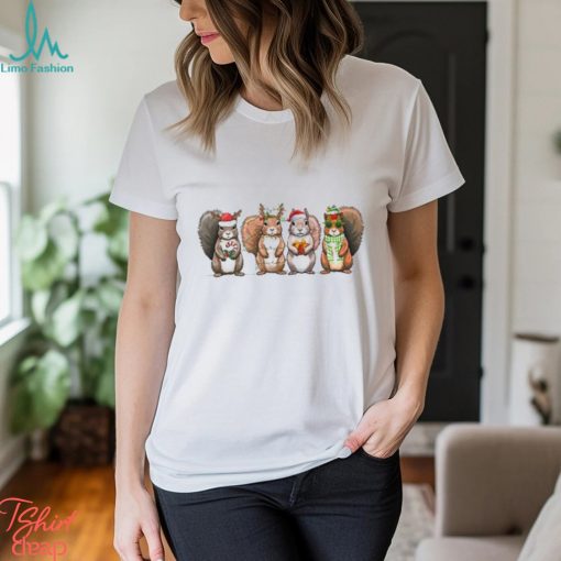 Squirrel Christmas Funny Animals Christmas Shirt