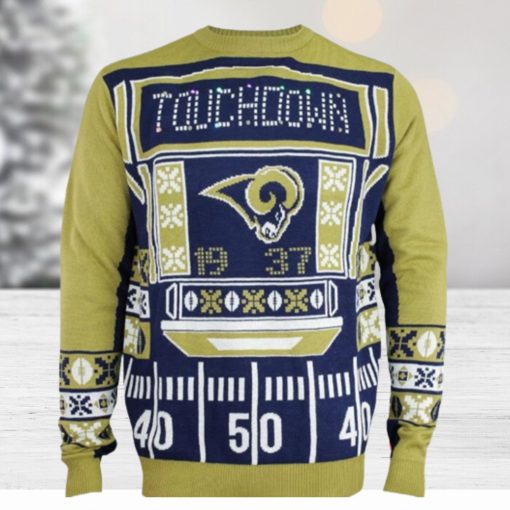 St Louis Rams Touchdown Light Up Ugly Christmas Sweaters