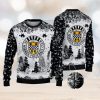 Miller Lite Bulldog Galaxy Background Ugly Christmas Sweater