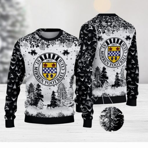 St Mirren F.C. SPFL Scottish Snow Fall Pine Ugly sweater