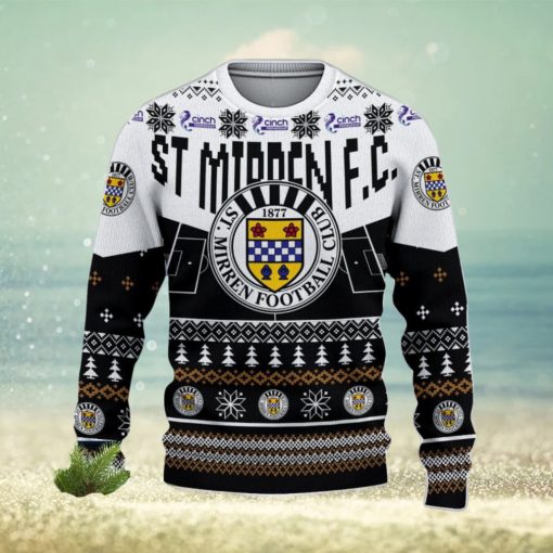 St Mirren FC Snowflakes Tree Custom Name Ugly Christmas Sweater New For Fans Gift Holidays Christmas