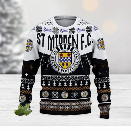 St Mirren FC Snowflakes Tree Custom Name Ugly Christmas Sweater New For Fans Gift Holidays Christmas