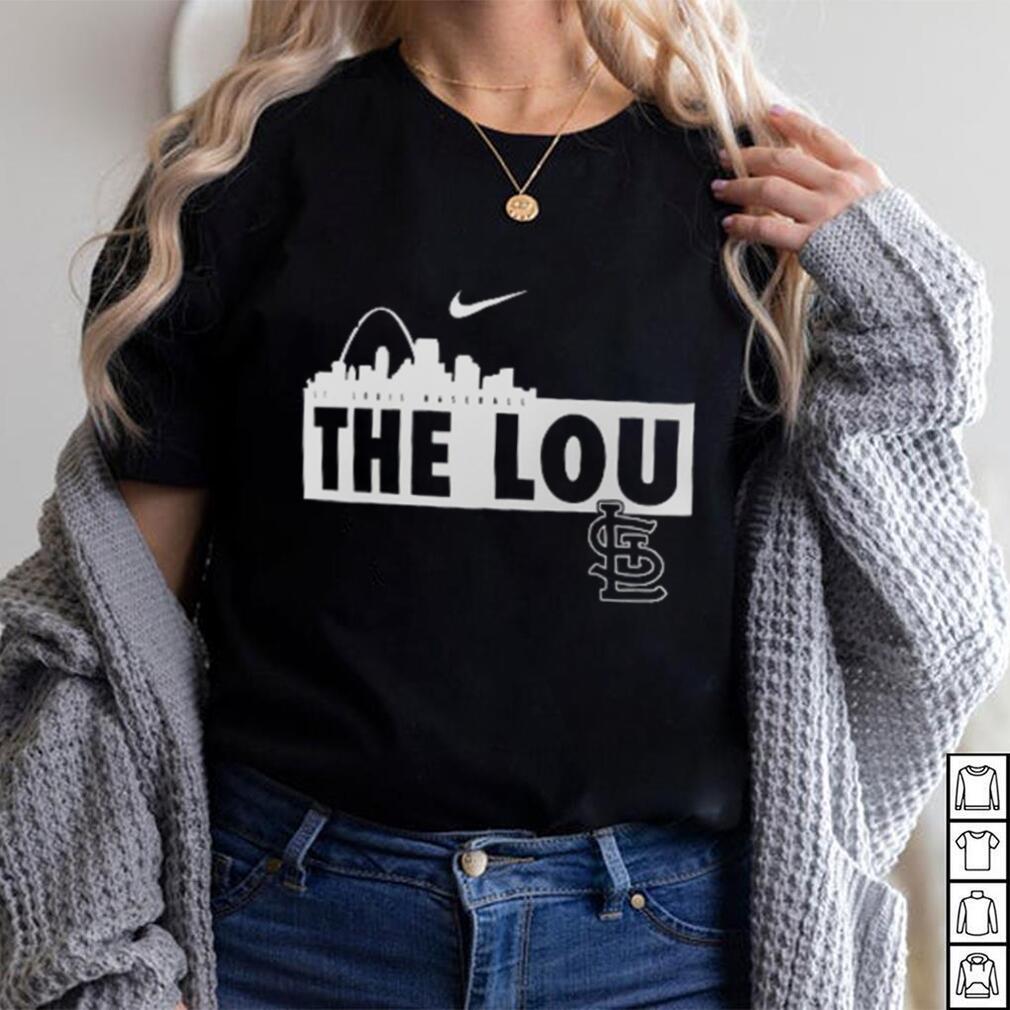 St. Louis Cardinals Nike Black Local Nickname Skyline T Shirt St. Louis Cardinals Nike Black Local Nickname Skyline T Shirt