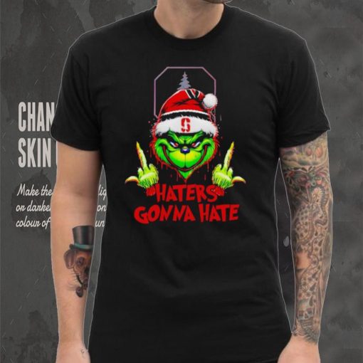 Stanford Cardinal Grinch middle finger haters gonna hate shirt