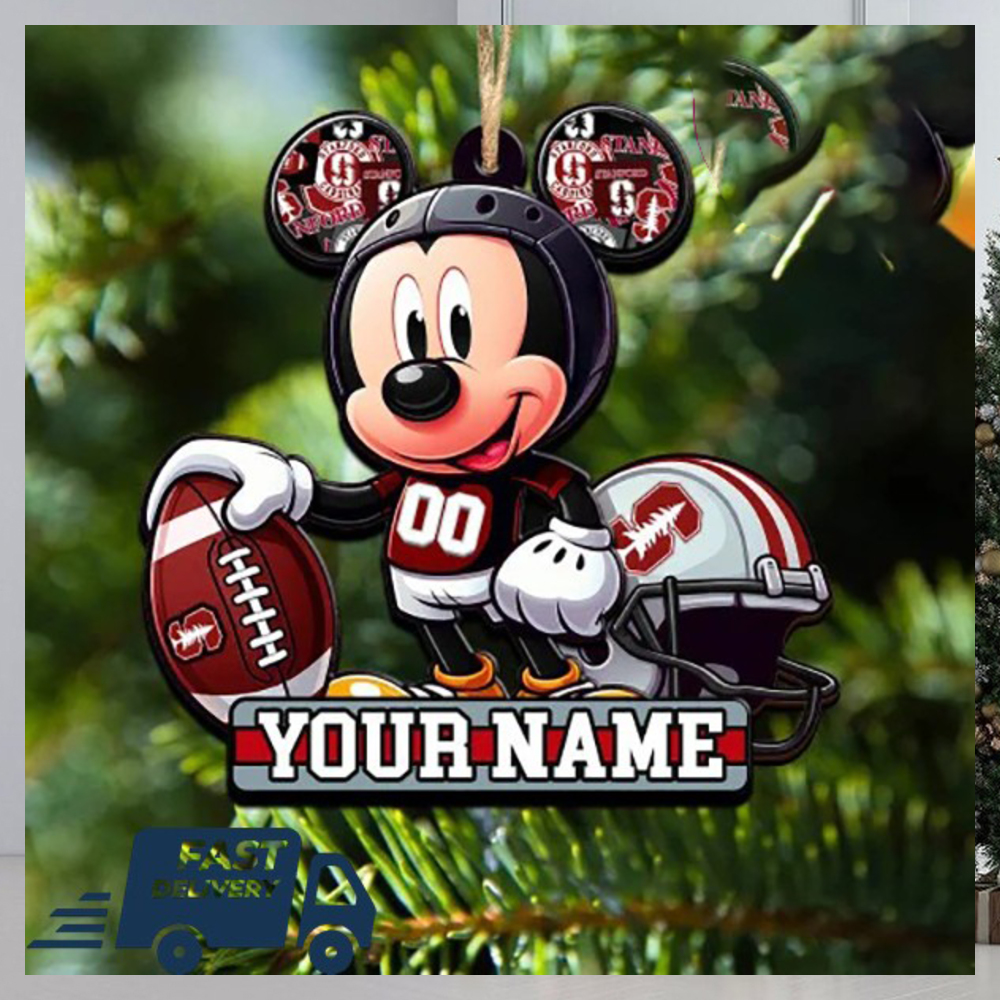 Stanford Cardinal Primary NCAA Mickey Mouse Christmas Tree Decorations Custom Name Xmas Ornament Stanford Cardinal Primary NCAA Mickey Mouse Christmas Tree Decorations Custom Name Xmas Ornament