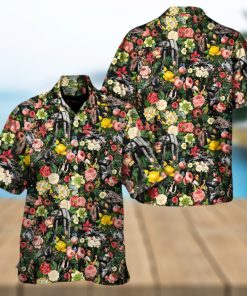 Star Wars And Floral Pattern Hawaiian Shirt