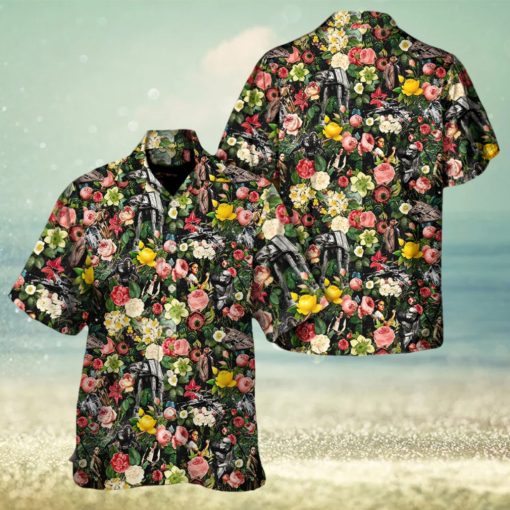 Star Wars And Floral Pattern Hawaiian Shirt