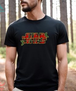 Star Wars Christmas Plaid Holly Logo T Shirt