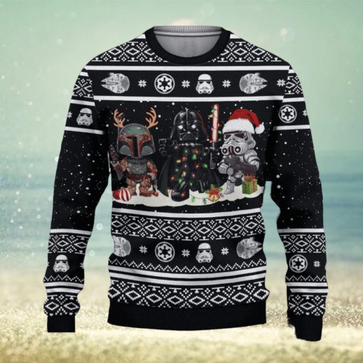 Star Wars Darth Vader Boba Fett Stormtrooper Christmas Ugly Sweater