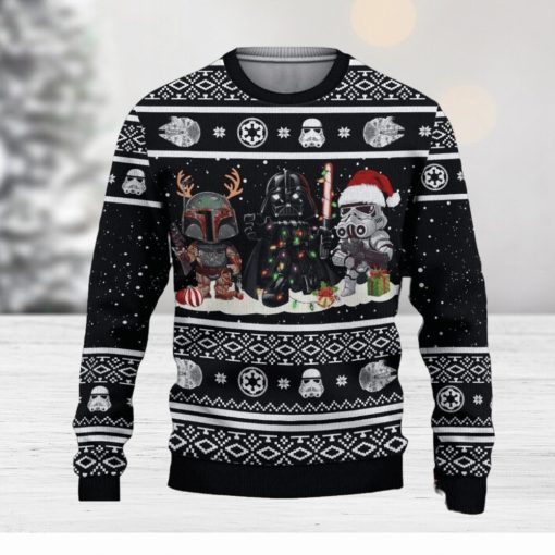 Star Wars Darth Vader Boba Fett Stormtrooper Christmas Ugly Sweater