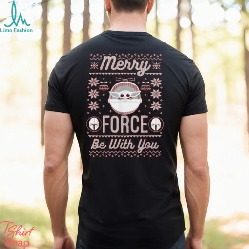 Star Wars The Mandalorian Christmas Merry Force Be With You T Shirt