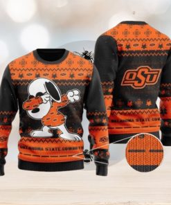 State Cowboys Snoopy Dabbing Knitted Ugly Christmas Sweater