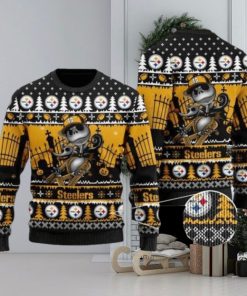 Steelers Jack Skellington Halloween Knitted Ugly Christmas Sweater