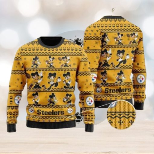 Steelers Mickey Mouse Knitted Ugly Christmas Sweater