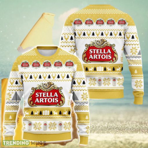 Stella Artois Beer Ugly Christmas Sweater 3D All Over Printed Sweaters Christmas Gift