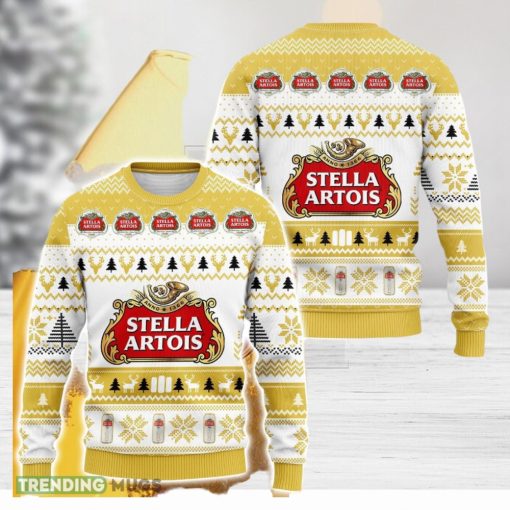 Stella Artois Beer Ugly Christmas Sweater 3D All Over Printed Sweaters Christmas Gift