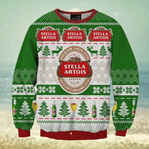 Stella Artois Beer Ugly Christmas Sweater, Gift for Christmas Holiday