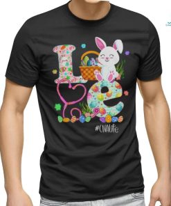 Stethoscope Scrub CNA Nurse Life Easter Day Cute Bunny Eggs T Shirt