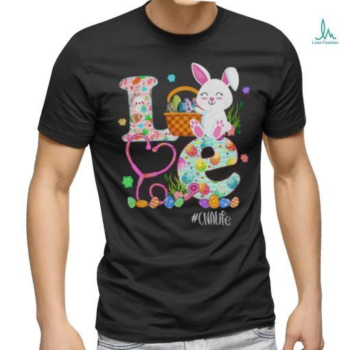 Stethoscope Scrub CNA Nurse Life Easter Day Cute Bunny Eggs T Shirt