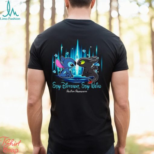 Stich Stay Different Stay Weird   Autism Awareness Shirt