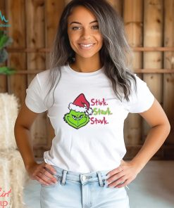 Stink Stank Stunk Pink Ruffle Trim Grinch Shirt, hoodie, sweater, long sleeve and tank top Stink Stank Stunk Pink Ruffle Trim Grinch Shirt