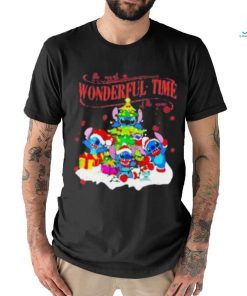 Stitch Santa Claus the most wonderful time of the year shirt