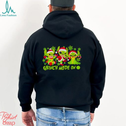 Stitch parody Grinch mode on funny Christmas shirt