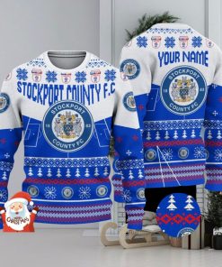 Stockport County F.C 3D Ugly Christmas Sweater Christmas Holiday Gift Custom Name For Men And Women