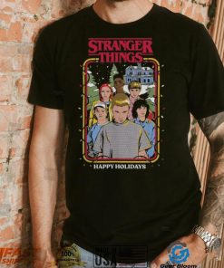 Stranger Things Christmas Lights Group Logo Graphic T Shirt