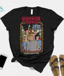 Stranger Things Christmas Lights Group Logo Graphic T Shirt