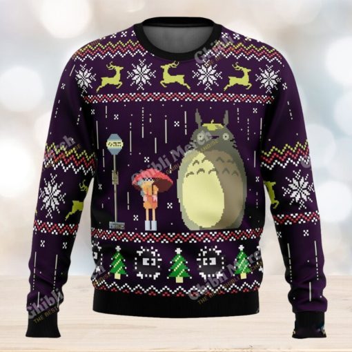 Studio Ghibli Christmas Sweater Totoro Waiting For Bus