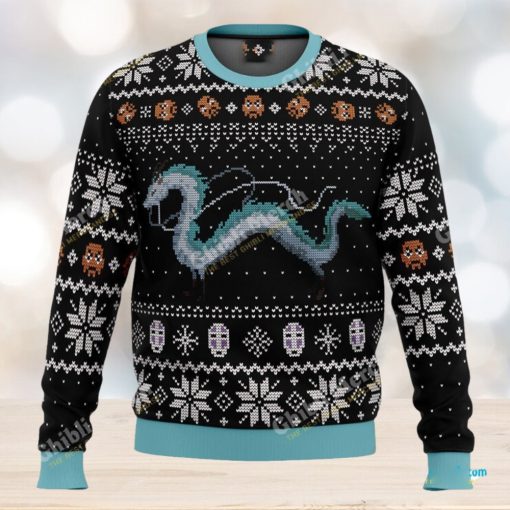 Studio Ghibli Ugly Christmas Sweater Haku Spirited Away