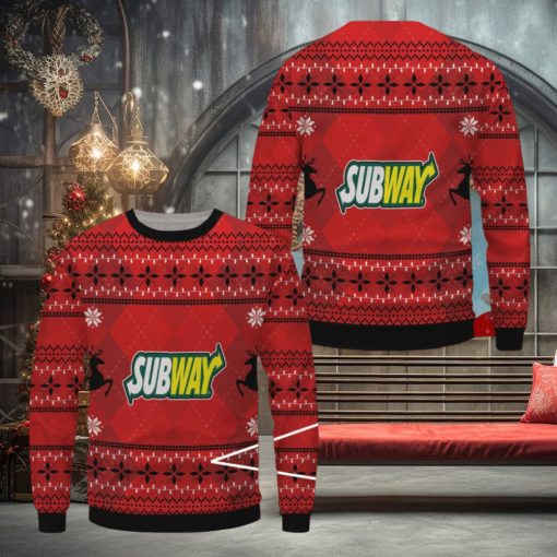 Subway Ugly Christmas Sweater, Xmas Gift Ideas For Fans