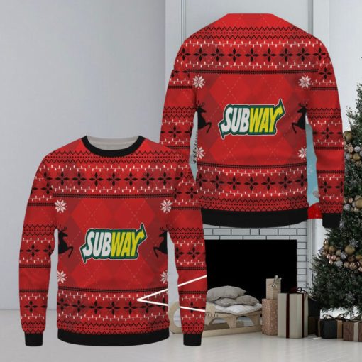 Subway Ugly Christmas Sweater, Xmas Gift Ideas For Fans