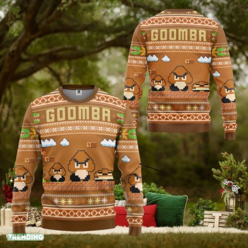 Super Mario Goomba Ugly Super Mario Luigi Ugly Sweater Bowser Mario Bros Video Game Xmas