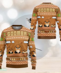 Super Mario Goomba Ugly Super Mario Luigi Ugly Sweater Bowser Mario Bros Video Game Xmas