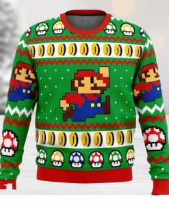 Super Mario Jump Ugly Christmas Sweater 3D All Over Printed Christmas Sweater