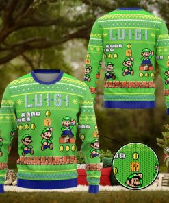 Super Mario Luigi Ugly Mario Luigi Princess Peach Christmas Sweater Bowser Mario Bros Video Game Xmas