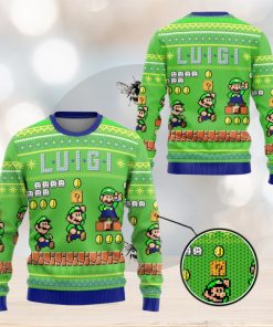 Super Mario Luigi Ugly Mario Luigi Princess Peach Christmas Sweater Bowser Mario Bros Video Game Xmas