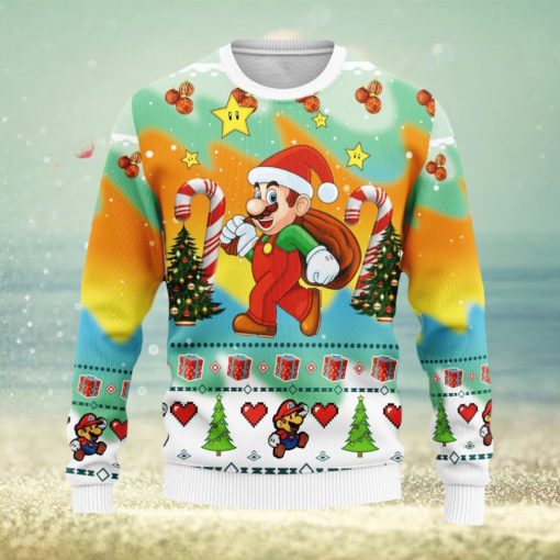 Super Mario Nintendo 4 Christmas Ugly Sweater