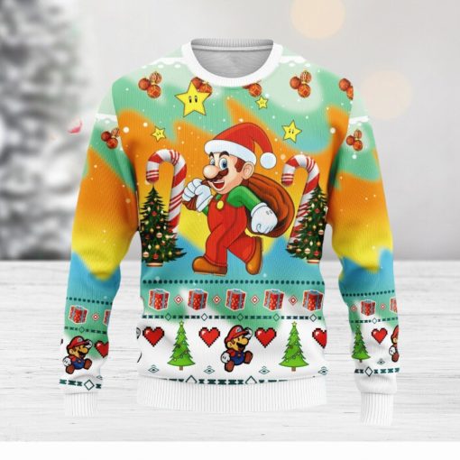 Super Mario Nintendo 4 Christmas Ugly Sweater