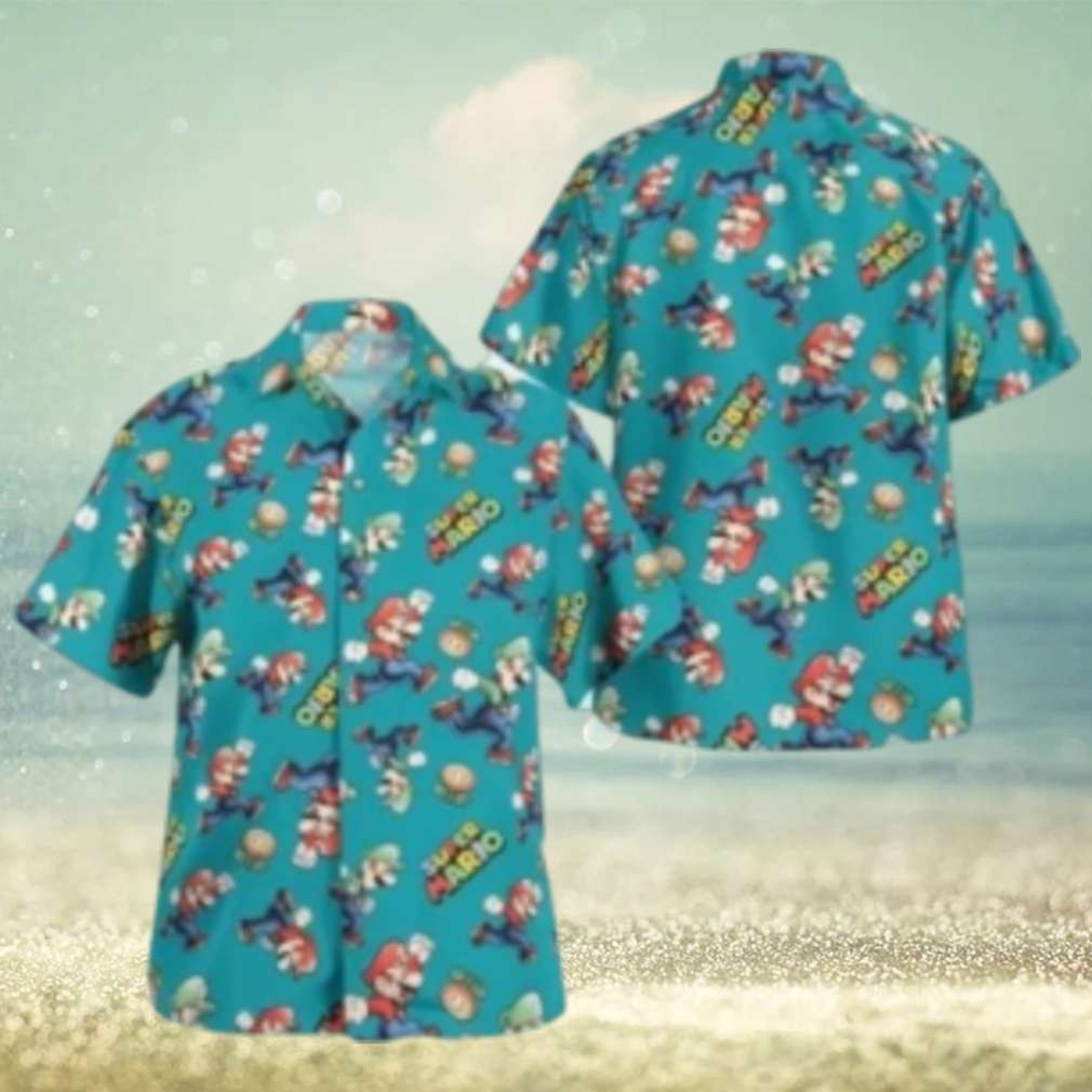 Super Mario Nintendo hot Hawaiian Shirt Super Mario Nintendo hot Hawaiian Shirt